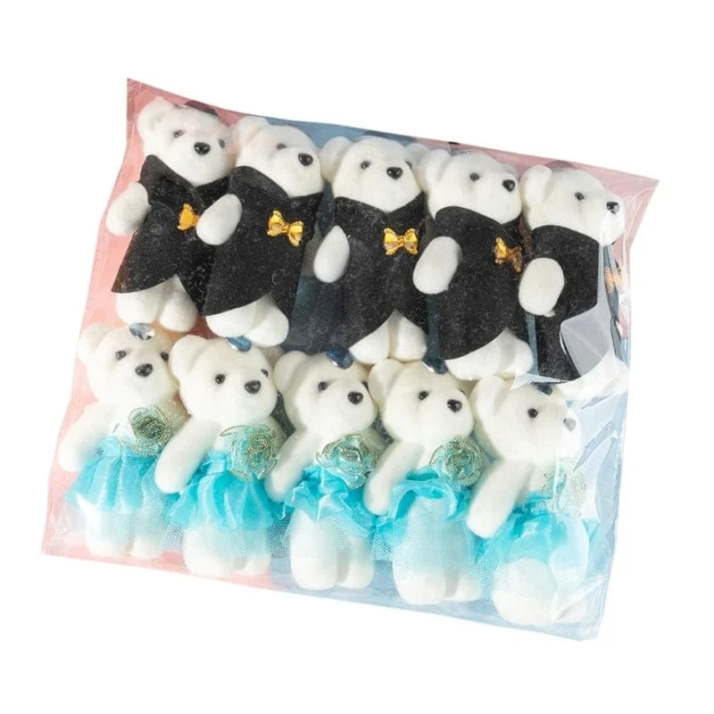 10 Teile/los Bär Gefüllt Plüsch Spielzeug Mini Bär Spielzeug Schlüsselbund Tasche Anhänger Hochzeit Dekoration Kinder Geburtstag Party Geschenke
