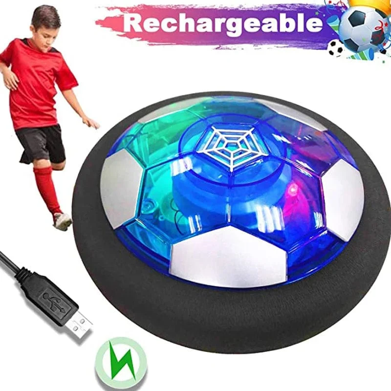 Fußball-Kinderspielzeug, wiederaufladbarer USB-Schwebeball, farbige LED-Leuchten für Kindergeschenke, gleitendes Luftkissen, schwebendes Kinder-Fußballspiel