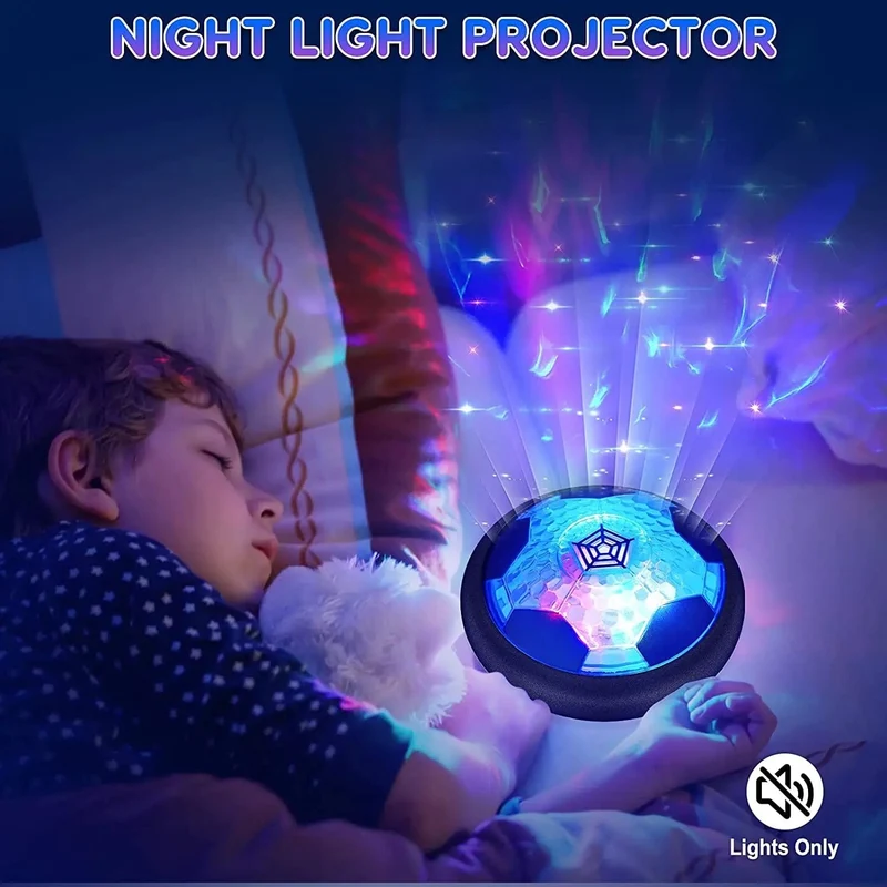 Fußball-Kinderspielzeug, wiederaufladbarer USB-Schwebeball, farbige LED-Leuchten für Kindergeschenke, gleitendes Luftkissen, schwebendes Kinder-Fußballspiel