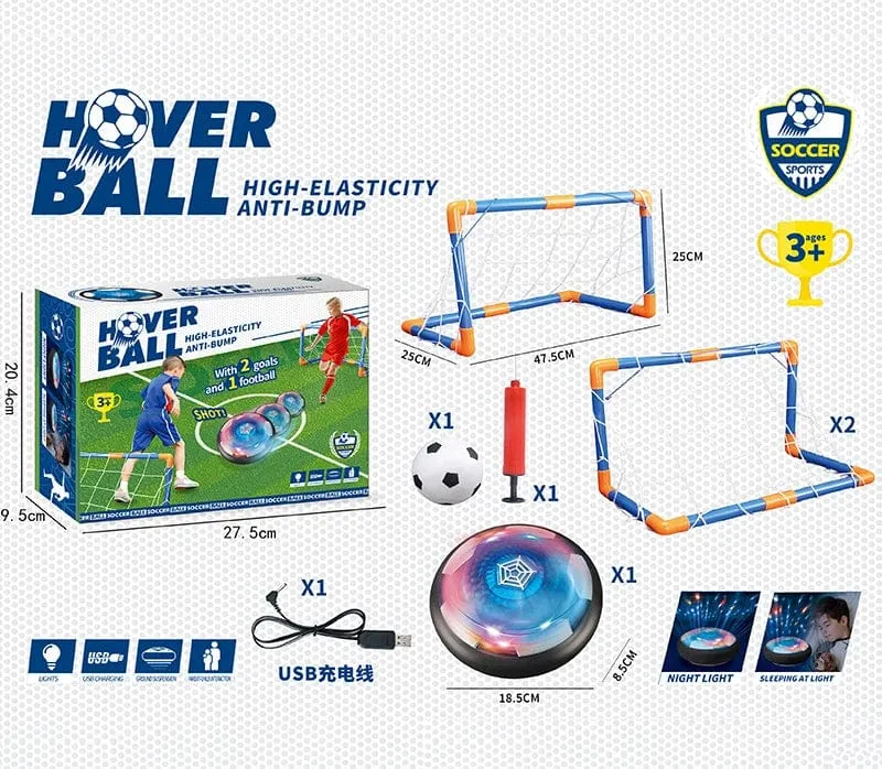 Fußball-Kinderspielzeug, wiederaufladbarer USB-Schwebeball, farbige LED-Leuchten für Kindergeschenke, gleitendes Luftkissen, schwebendes Kinder-Fußballspiel