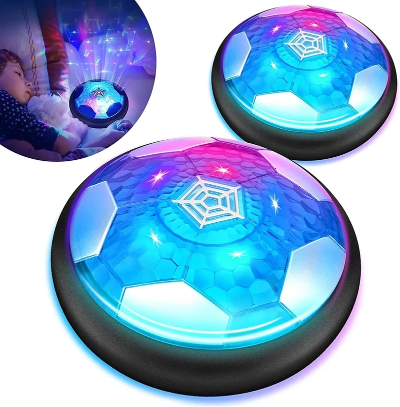 Fußball-Kinderspielzeug, wiederaufladbarer USB-Schwebeball, farbige LED-Leuchten für Kindergeschenke, gleitendes Luftkissen, schwebendes Kinder-Fußballspiel
