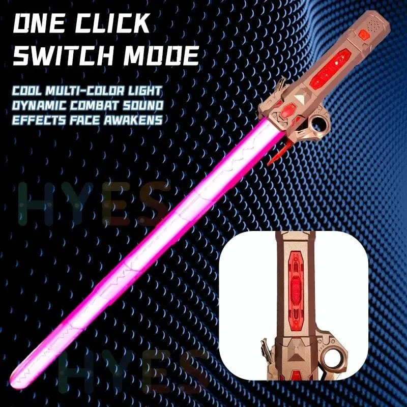 Neues einziehbares Lichtschwert mit rotierendem Fingerlaserschwert, Blitzlicht und leuchtendem Sound, Cosplay-Requisiten, Duelle, Kampfspielzeug, Geschenke für Kinder und Erwachsene