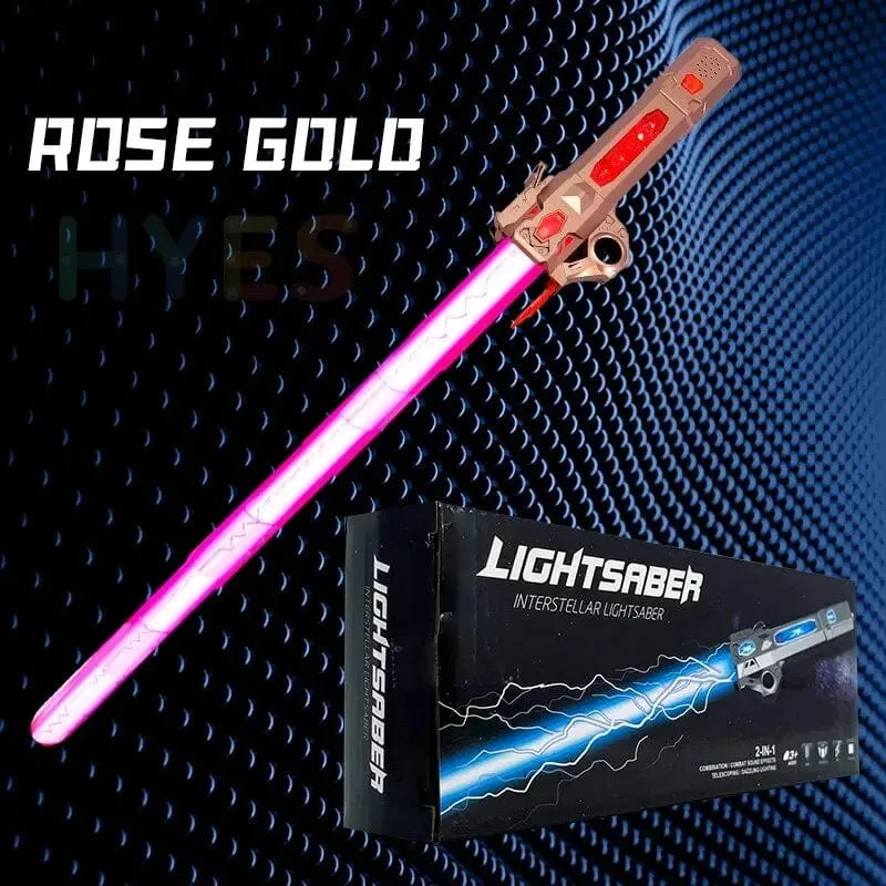 Neues einziehbares Lichtschwert mit rotierendem Fingerlaserschwert, Blitzlicht und leuchtendem Sound, Cosplay-Requisiten, Duelle, Kampfspielzeug, Geschenke für Kinder und Erwachsene