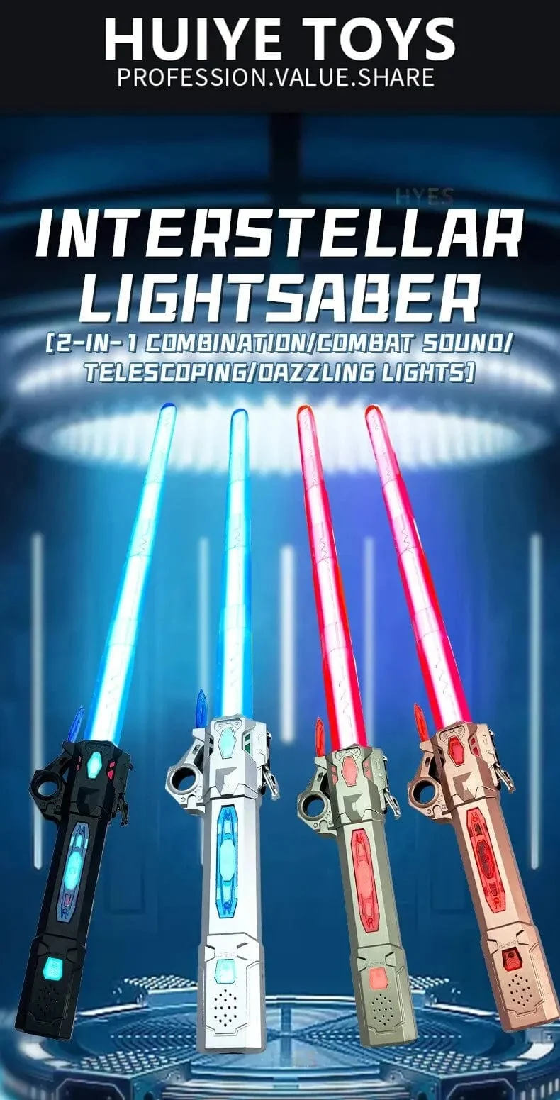 Neues einziehbares Lichtschwert mit rotierendem Fingerlaserschwert, Blitzlicht und leuchtendem Sound, Cosplay-Requisiten, Duelle, Kampfspielzeug, Geschenke für Kinder und Erwachsene