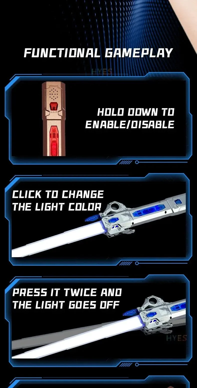 Neues einziehbares Lichtschwert mit rotierendem Fingerlaserschwert, Blitzlicht und leuchtendem Sound, Cosplay-Requisiten, Duelle, Kampfspielzeug, Geschenke für Kinder und Erwachsene