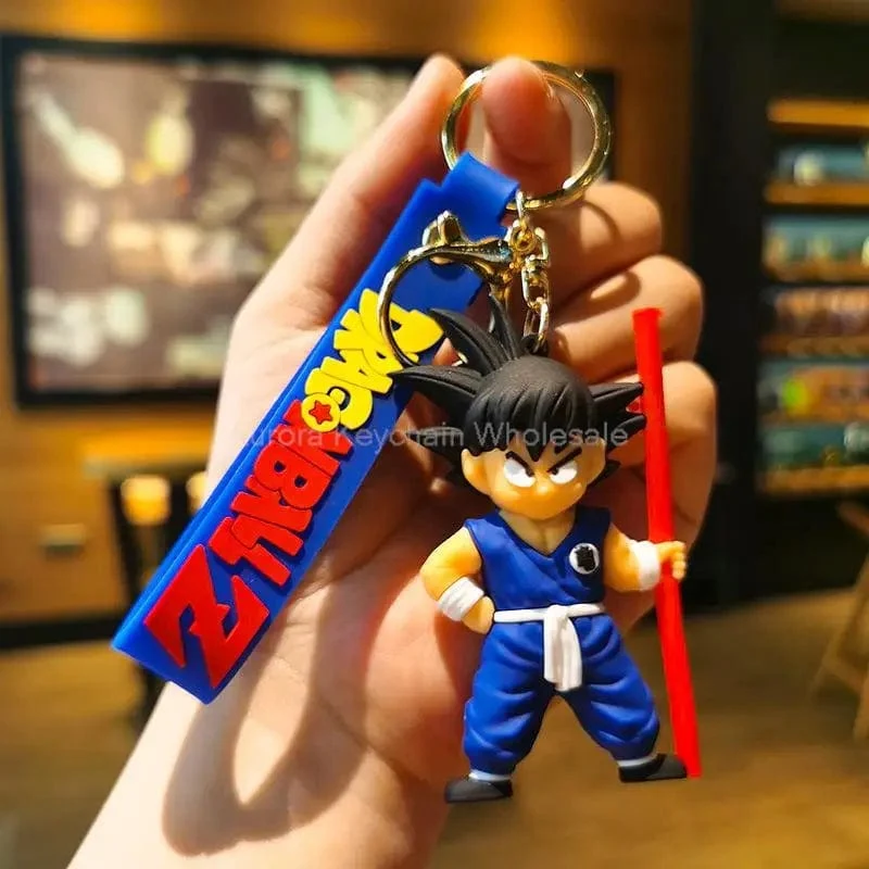 Neuer Anime Dragon Ball Schlüsselanhänger Z Super Saiyan Son Goku Bulma Broly Piccolo Majin Buu Serie Auto Anhänger Schlüsselanhänger Kinder Spielzeug Geschenke