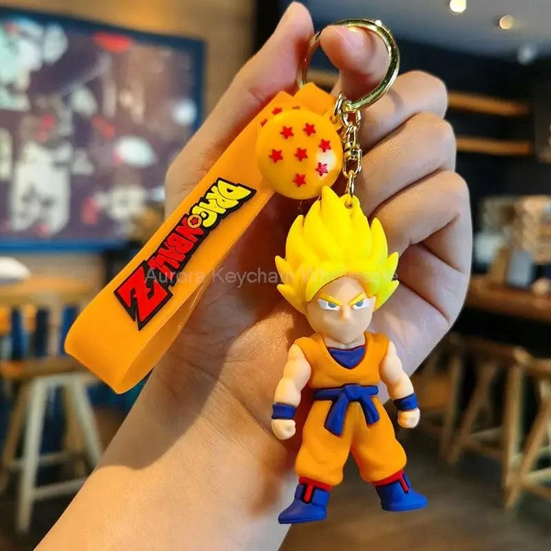 Neuer Anime Dragon Ball Schlüsselanhänger Z Super Saiyan Son Goku Bulma Broly Piccolo Majin Buu Serie Auto Anhänger Schlüsselanhänger Kinder Spielzeug Geschenke