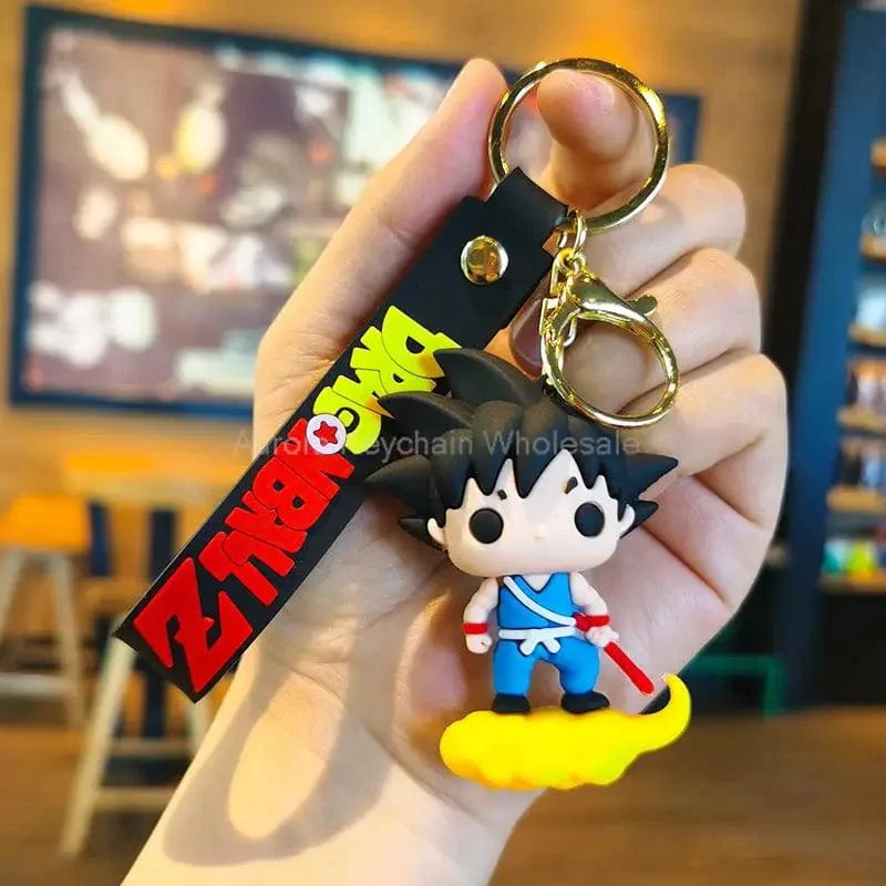 Neuer Anime Dragon Ball Schlüsselanhänger Z Super Saiyan Son Goku Bulma Broly Piccolo Majin Buu Serie Auto Anhänger Schlüsselanhänger Kinder Spielzeug Geschenke