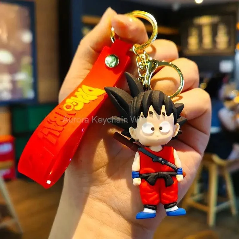 Neuer Anime Dragon Ball Schlüsselanhänger Z Super Saiyan Son Goku Bulma Broly Piccolo Majin Buu Serie Auto Anhänger Schlüsselanhänger Kinder Spielzeug Geschenke