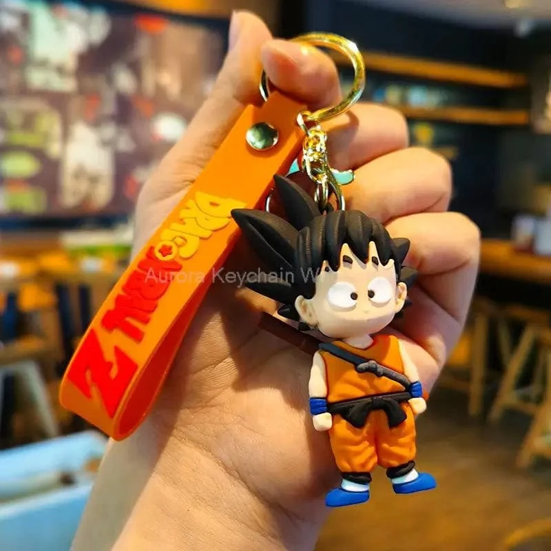 Neuer Anime Dragon Ball Schlüsselanhänger Z Super Saiyan Son Goku Bulma Broly Piccolo Majin Buu Serie Auto Anhänger Schlüsselanhänger Kinder Spielzeug Geschenke