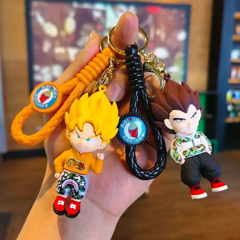 Neuer Anime Dragon Ball Schlüsselanhänger Z Super Saiyan Son Goku Bulma Broly Piccolo Majin Buu Serie Auto Anhänger Schlüsselanhänger Kinder Spielzeug Geschenke