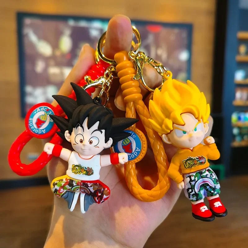 Neuer Anime Dragon Ball Schlüsselanhänger Z Super Saiyan Son Goku Bulma Broly Piccolo Majin Buu Serie Auto Anhänger Schlüsselanhänger Kinder Spielzeug Geschenke