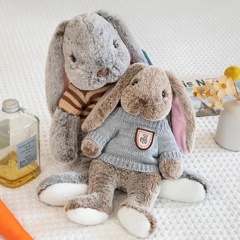 Kawaii Langohr-Kaninchen, weiches Plüschspielzeug, schlafender süßer Häschen-Cartoon, Stofftierpuppen, Kind, Baby, Beschwichtigungskissen, Geburtstagsgeschenk
