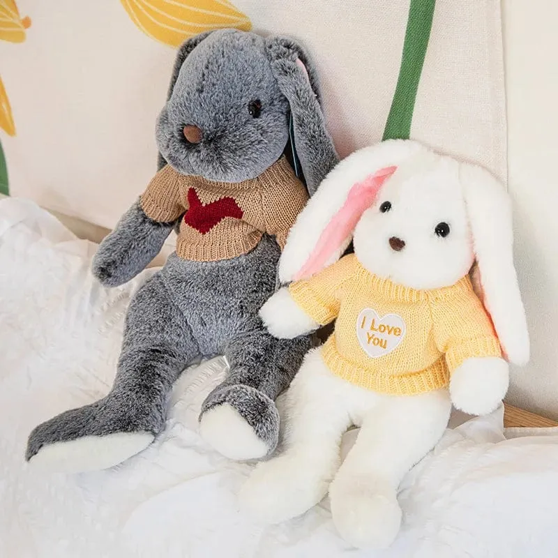 Kawaii Langohr-Kaninchen, weiches Plüschspielzeug, schlafender süßer Häschen-Cartoon, Stofftierpuppen, Kind, Baby, Beschwichtigungskissen, Geburtstagsgeschenk