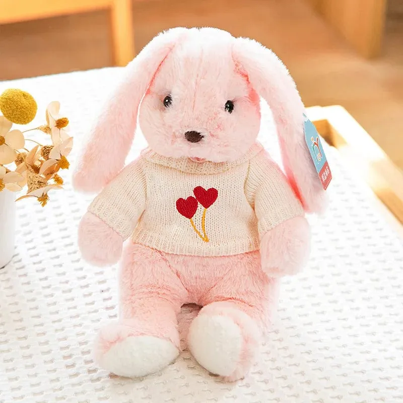 Kawaii Langohr-Kaninchen, weiches Plüschspielzeug, schlafender süßer Häschen-Cartoon, Stofftierpuppen, Kind, Baby, Beschwichtigungskissen, Geburtstagsgeschenk
