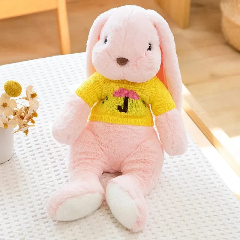 Kawaii Langohr-Kaninchen, weiches Plüschspielzeug, schlafender süßer Häschen-Cartoon, Stofftierpuppen, Kind, Baby, Beschwichtigungskissen, Geburtstagsgeschenk