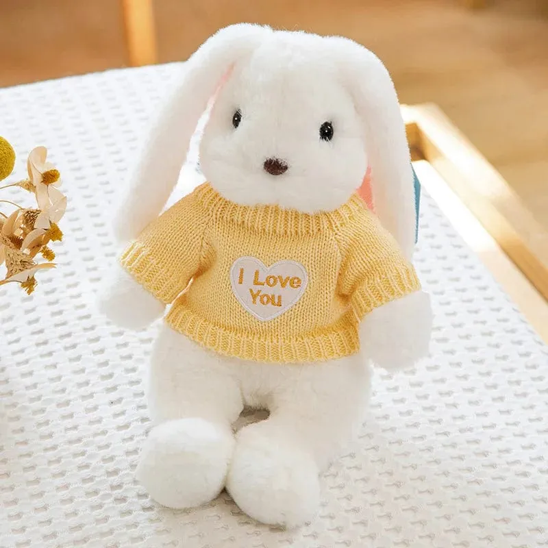 Kawaii Langohr-Kaninchen, weiches Plüschspielzeug, schlafender süßer Häschen-Cartoon, Stofftierpuppen, Kind, Baby, Beschwichtigungskissen, Geburtstagsgeschenk