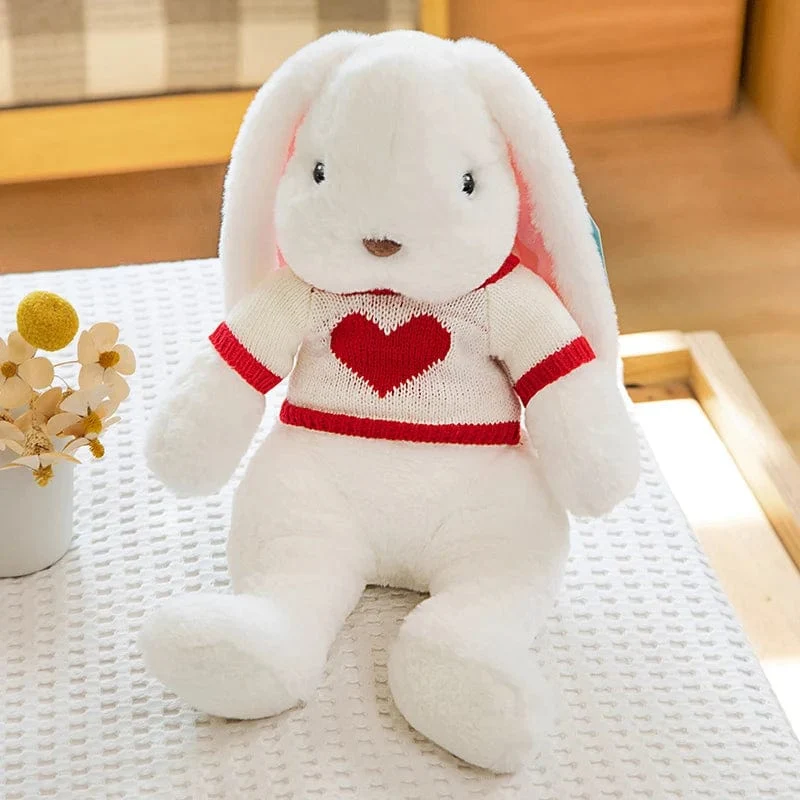 Kawaii Langohr-Kaninchen, weiches Plüschspielzeug, schlafender süßer Häschen-Cartoon, Stofftierpuppen, Kind, Baby, Beschwichtigungskissen, Geburtstagsgeschenk