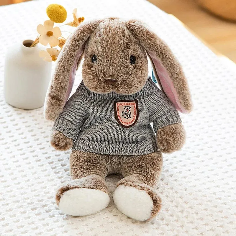 Kawaii Langohr-Kaninchen, weiches Plüschspielzeug, schlafender süßer Häschen-Cartoon, Stofftierpuppen, Kind, Baby, Beschwichtigungskissen, Geburtstagsgeschenk