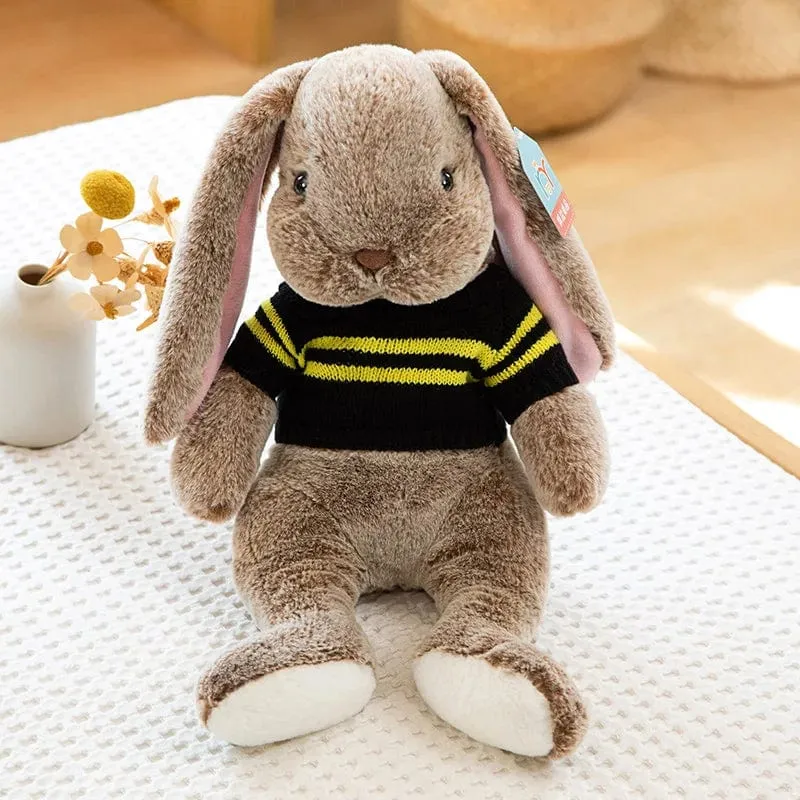 Kawaii Langohr-Kaninchen, weiches Plüschspielzeug, schlafender süßer Häschen-Cartoon, Stofftierpuppen, Kind, Baby, Beschwichtigungskissen, Geburtstagsgeschenk