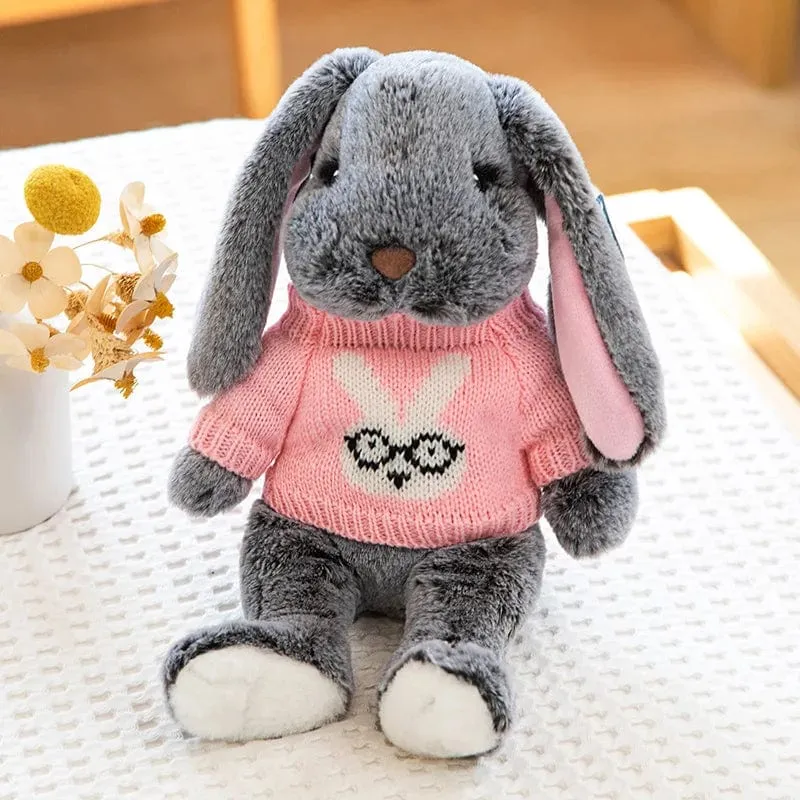 Kawaii Langohr-Kaninchen, weiches Plüschspielzeug, schlafender süßer Häschen-Cartoon, Stofftierpuppen, Kind, Baby, Beschwichtigungskissen, Geburtstagsgeschenk