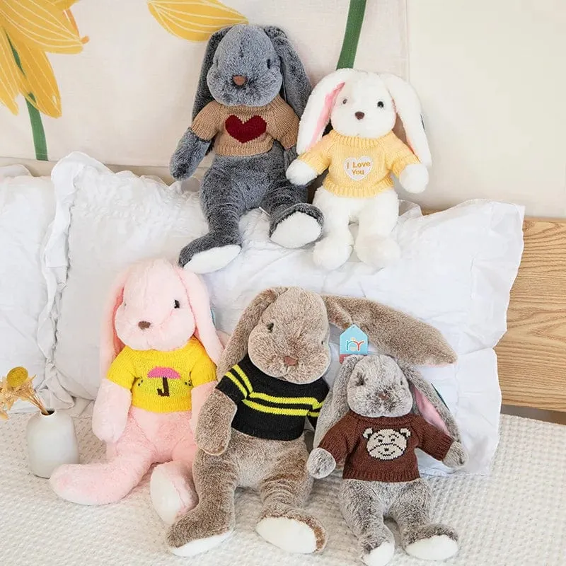 Kawaii Langohr-Kaninchen, weiches Plüschspielzeug, schlafender süßer Häschen-Cartoon, Stofftierpuppen, Kind, Baby, Beschwichtigungskissen, Geburtstagsgeschenk