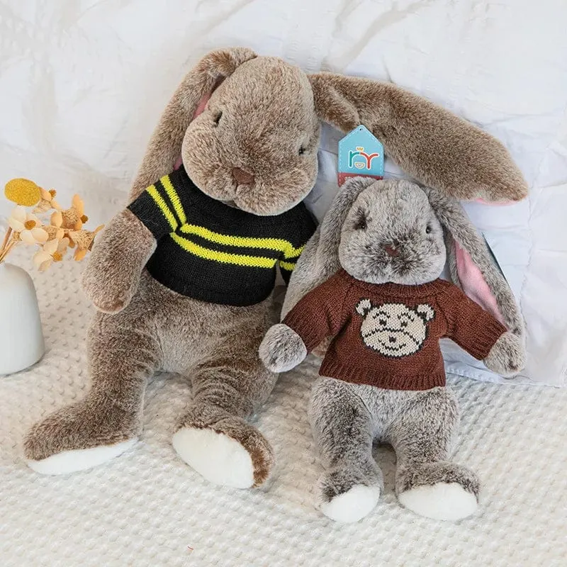 Kawaii Langohr-Kaninchen, weiches Plüschspielzeug, schlafender süßer Häschen-Cartoon, Stofftierpuppen, Kind, Baby, Beschwichtigungskissen, Geburtstagsgeschenk