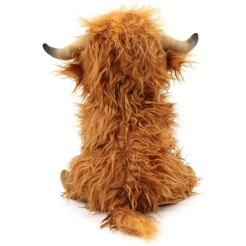 Simulation Highland Cow Plüsch Tier Puppe Weiche Angefüllte Highland Cow Plüsch Spielzeug Kawaii Kinder Baby Geschenk Spielzeug Home Room Decor