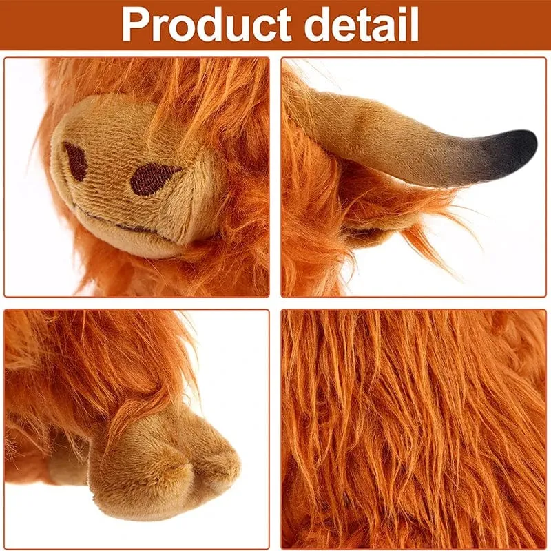 Simulation Highland Cow Plüsch Tier Puppe Weiche Angefüllte Highland Cow Plüsch Spielzeug Kawaii Kinder Baby Geschenk Spielzeug Home Room Decor