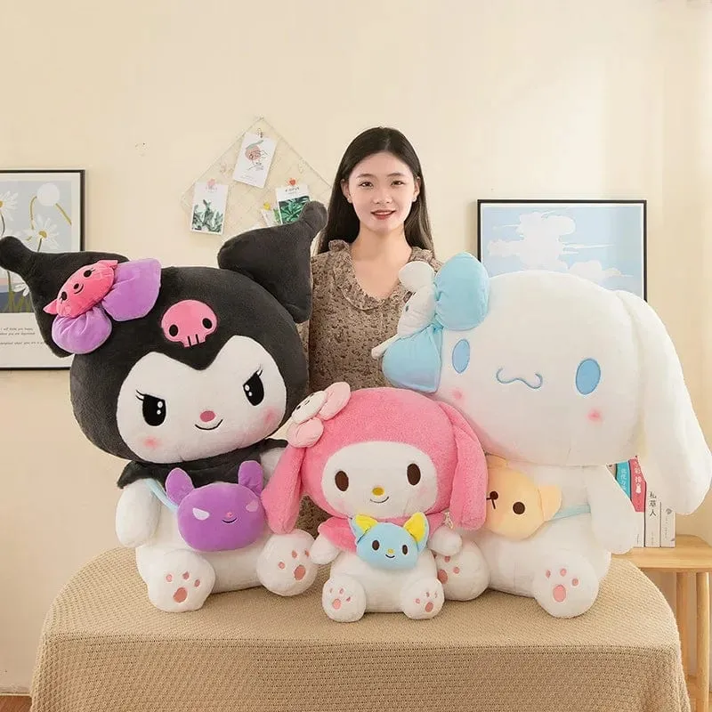 Hot 40/50cm Kawaii Sanrio Kuromi My Melody Cinnamoroll Plüsch Spielzeug Puppe Kissen Anime Cartoon Kinder Geschenke Zimmer Dekoration puppen