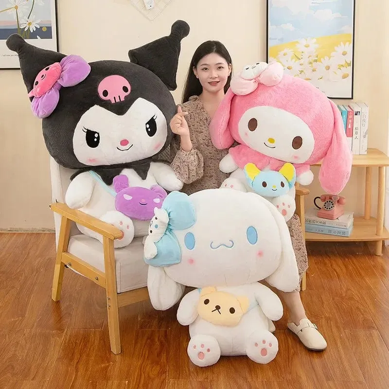 Hot 40/50cm Kawaii Sanrio Kuromi My Melody Cinnamoroll Plüsch Spielzeug Puppe Kissen Anime Cartoon Kinder Geschenke Zimmer Dekoration puppen