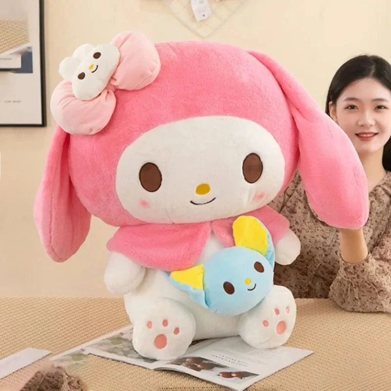 Hot 40/50cm Kawaii Sanrio Kuromi My Melody Cinnamoroll Plüsch Spielzeug Puppe Kissen Anime Cartoon Kinder Geschenke Zimmer Dekoration puppen