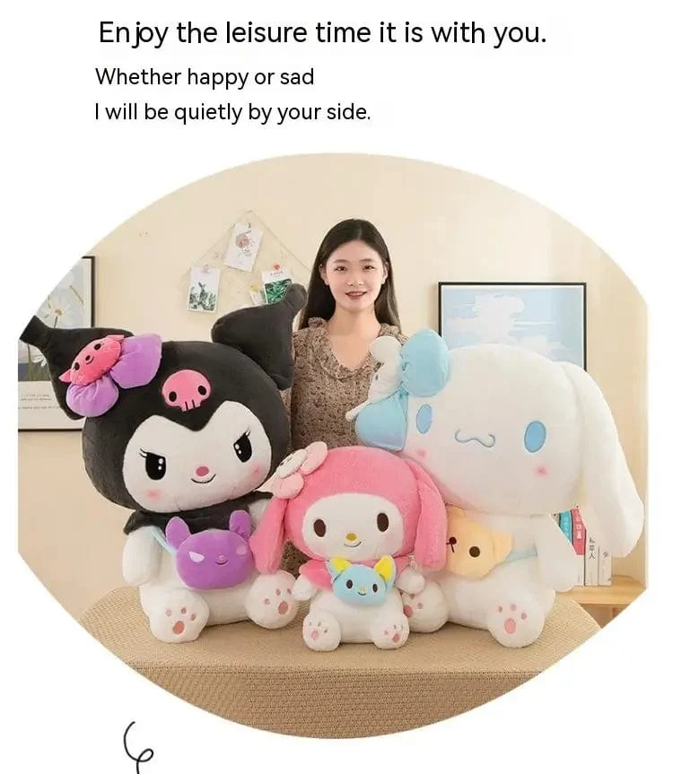 Hot 40/50cm Kawaii Sanrio Kuromi My Melody Cinnamoroll Plüsch Spielzeug Puppe Kissen Anime Cartoon Kinder Geschenke Zimmer Dekoration puppen