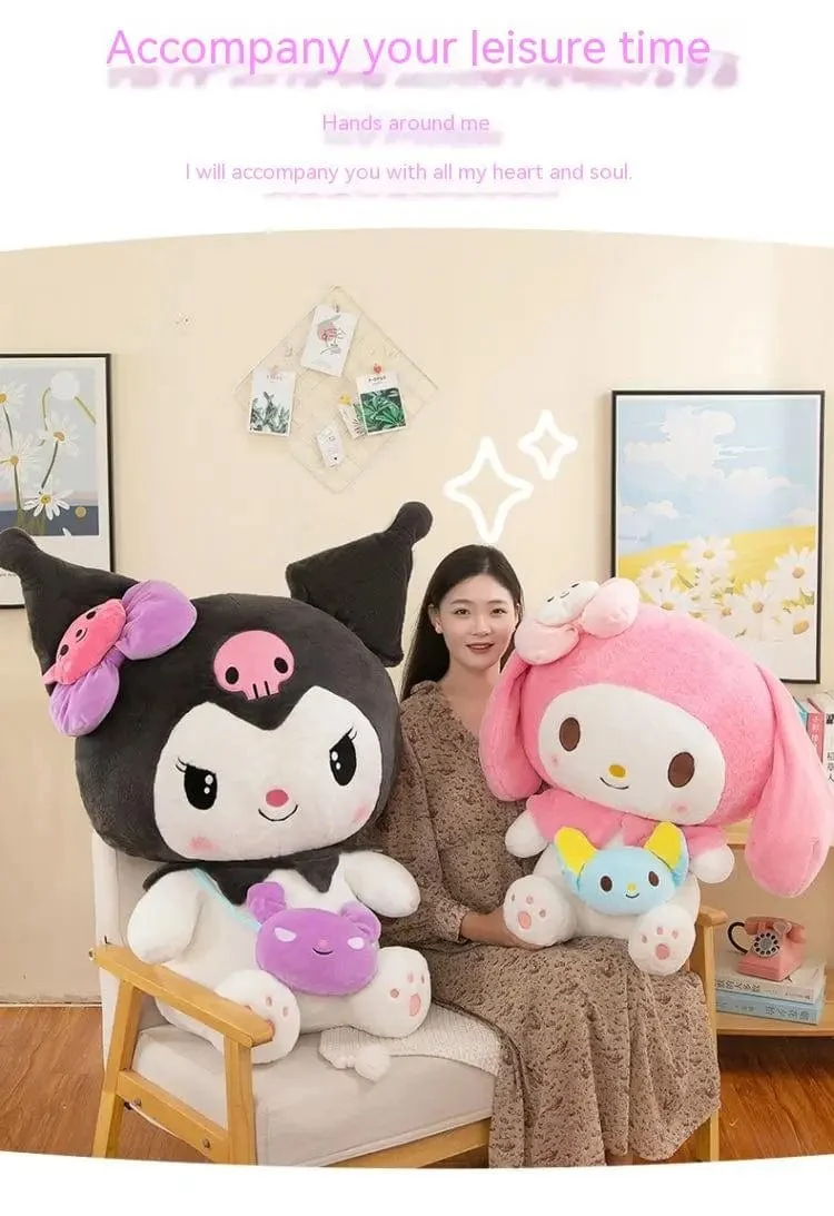 Hot 40/50cm Kawaii Sanrio Kuromi My Melody Cinnamoroll Plüsch Spielzeug Puppe Kissen Anime Cartoon Kinder Geschenke Zimmer Dekoration puppen
