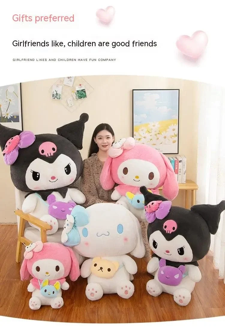Hot 40/50cm Kawaii Sanrio Kuromi My Melody Cinnamoroll Plüsch Spielzeug Puppe Kissen Anime Cartoon Kinder Geschenke Zimmer Dekoration puppen
