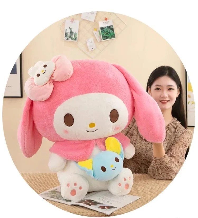 Hot 40/50cm Kawaii Sanrio Kuromi My Melody Cinnamoroll Plüsch Spielzeug Puppe Kissen Anime Cartoon Kinder Geschenke Zimmer Dekoration puppen
