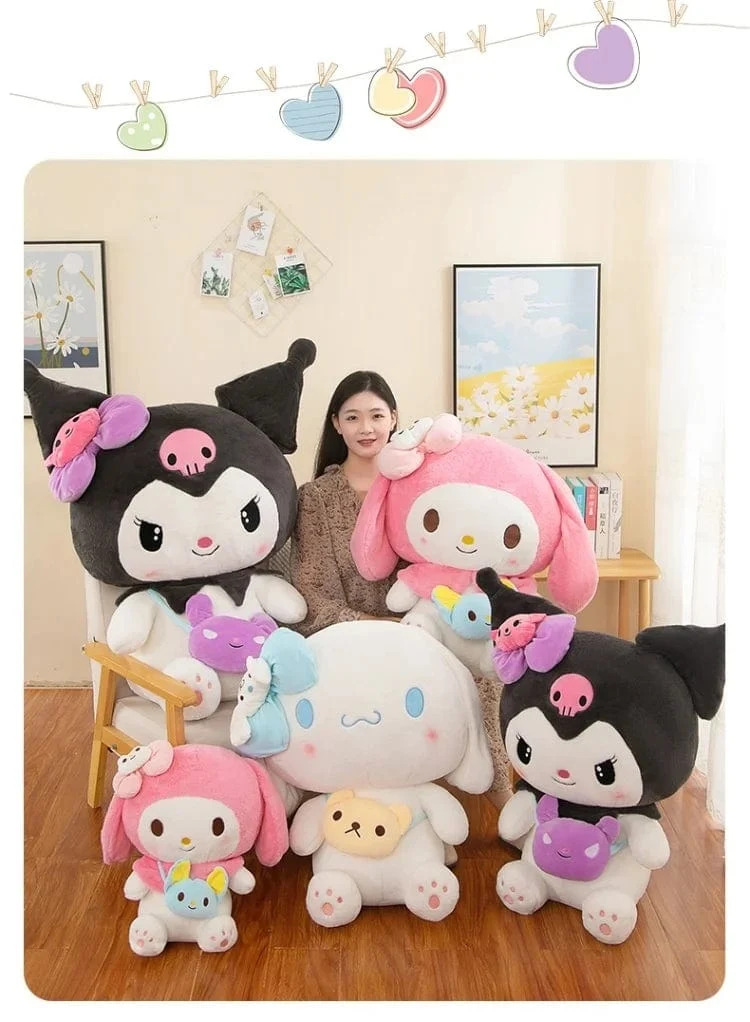 Hot 40/50cm Kawaii Sanrio Kuromi My Melody Cinnamoroll Plüsch Spielzeug Puppe Kissen Anime Cartoon Kinder Geschenke Zimmer Dekoration puppen