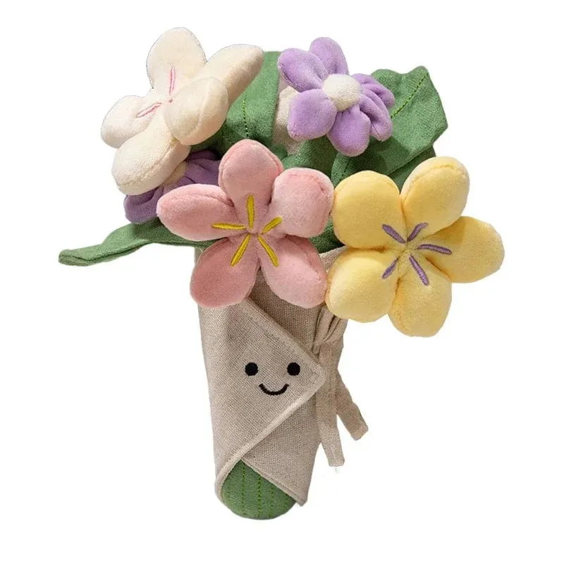 Kawaii Hamburger Plüschtier, weiches Blumenstraußkissen, lustiges Essen/Blumenkissen, süße Burgerpuppe, kreatives Geburtstagsgeschenk