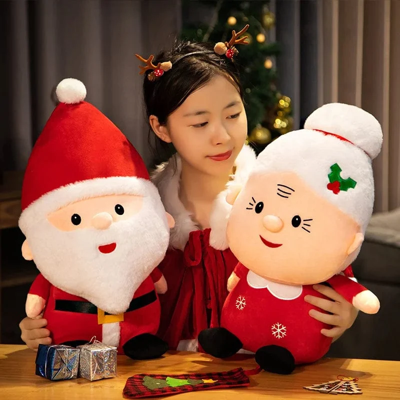 23-50CM Niedlicher Weihnachtsmann Schneemann Elch Oma Plüsch Spielzeug Weihnachtsdekor Puppen Gefüllte Weiche für Baby Kinder Geschenk