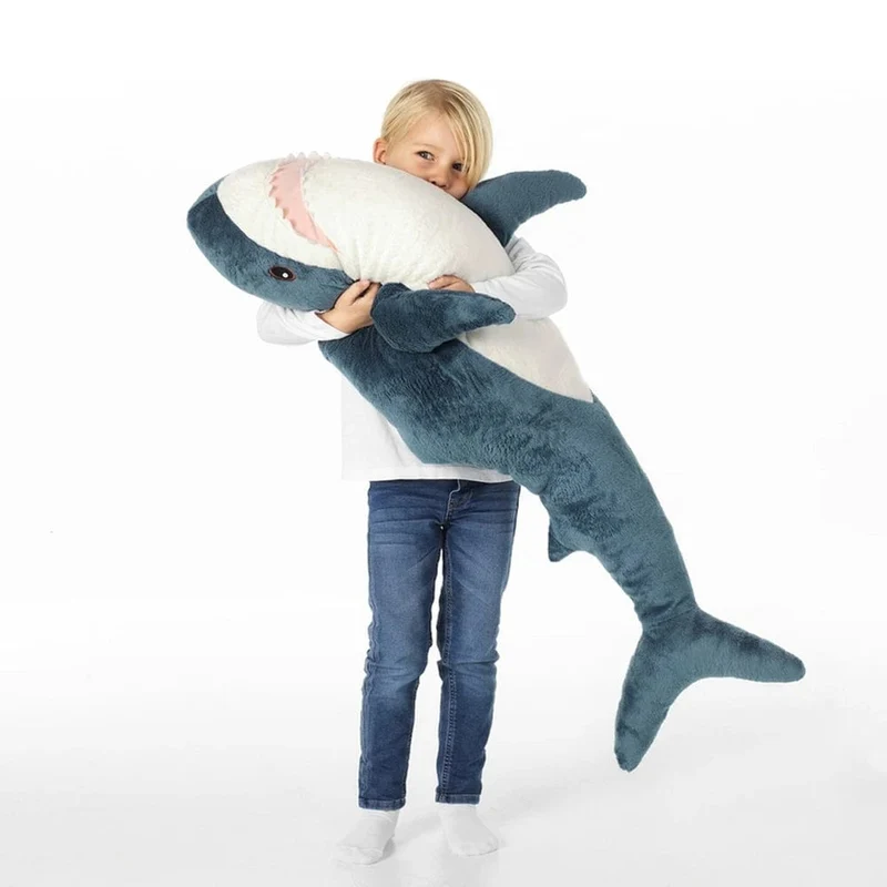 30/45/60/80CM Beliebte Hai-Plüschtiere Simulation Hai-Puppen Gefülltes weiches Tier-Lesekissen Kissen für Baby-Kinder