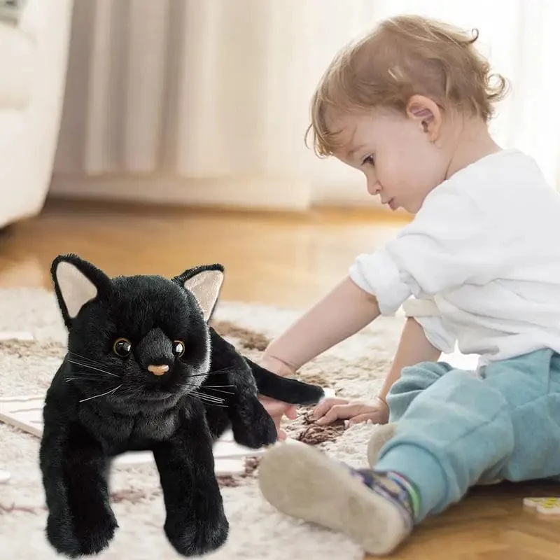 Aline Schwarze Katze Plüschtier Stofftier Schwarzes Kätzchen Puppe Kissen Jungen Mädchen Stofftiere Kinder Geburtstagsgeschenke Beliebtes Spielzeug 2023