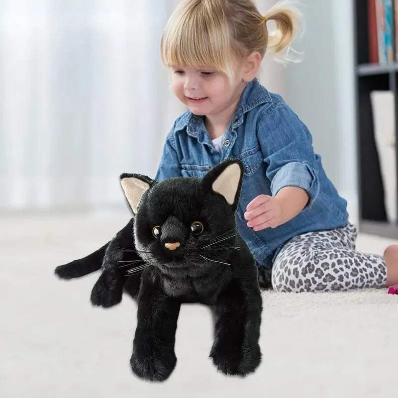 Aline Schwarze Katze Plüschtier Stofftier Schwarzes Kätzchen Puppe Kissen Jungen Mädchen Stofftiere Kinder Geburtstagsgeschenke Beliebtes Spielzeug 2023