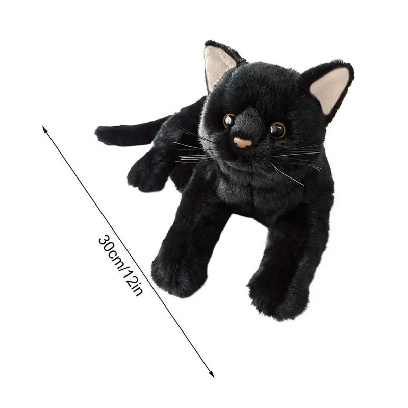 Aline Schwarze Katze Plüschtier Stofftier Schwarzes Kätzchen Puppe Kissen Jungen Mädchen Stofftiere Kinder Geburtstagsgeschenke Beliebtes Spielzeug 2023