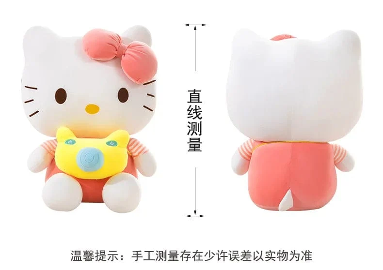 35 cm Saniro Hello Kitty Plüschkamera KT Katzenpuppe Süße Katze Kitty Spielzeug Kindergeschenk Mädchen Sofy Stofftier Kissen Spielzeug Geschenke