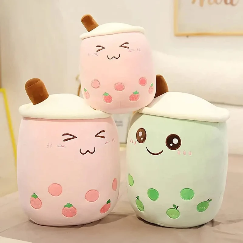 9.4 Zoll Boba Plüsch gefüllt Bubble Tea Plushie Cartoon Milch Tee Tasse Kissen weiche Kawaii Geschenke für Kinder