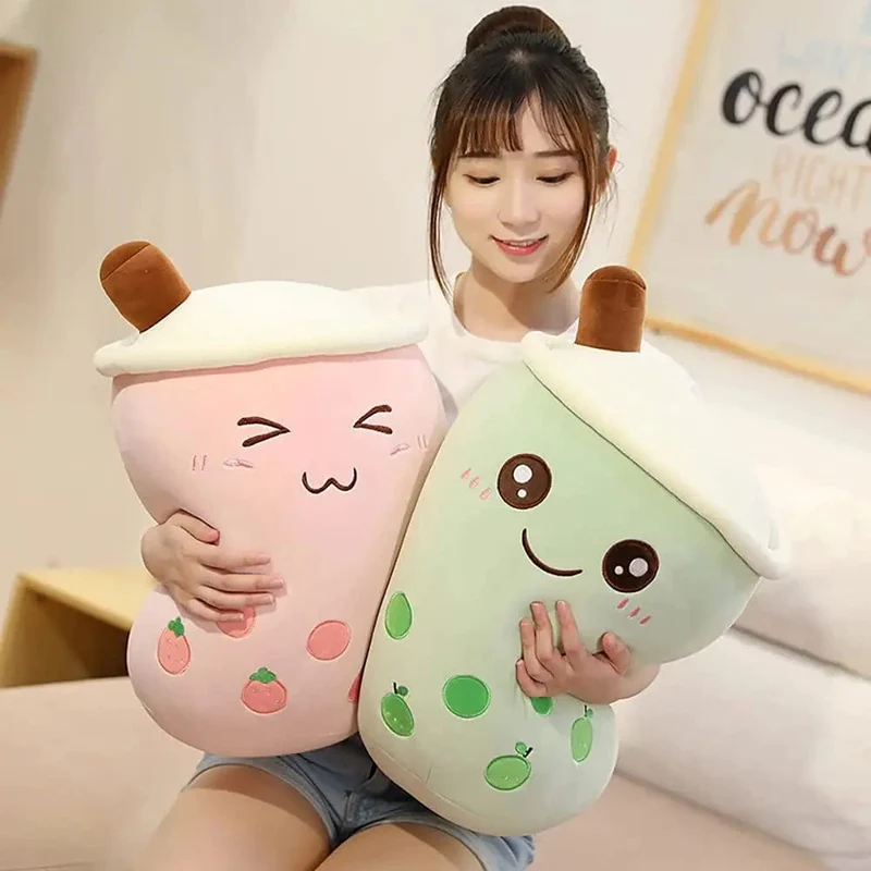 9.4 Zoll Boba Plüsch gefüllt Bubble Tea Plushie Cartoon Milch Tee Tasse Kissen weiche Kawaii Geschenke für Kinder