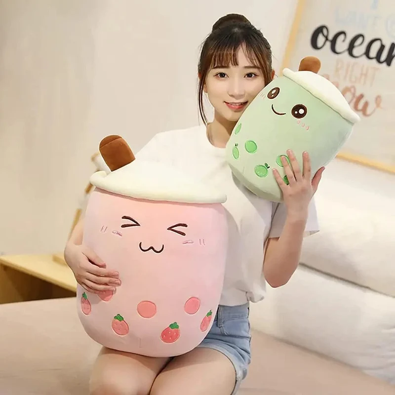 9.4 Zoll Boba Plüsch gefüllt Bubble Tea Plushie Cartoon Milch Tee Tasse Kissen weiche Kawaii Geschenke für Kinder