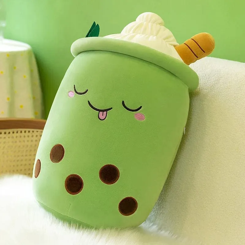 9.4 Zoll Boba Plüsch gefüllt Bubble Tea Plushie Cartoon Milch Tee Tasse Kissen weiche Kawaii Geschenke für Kinder