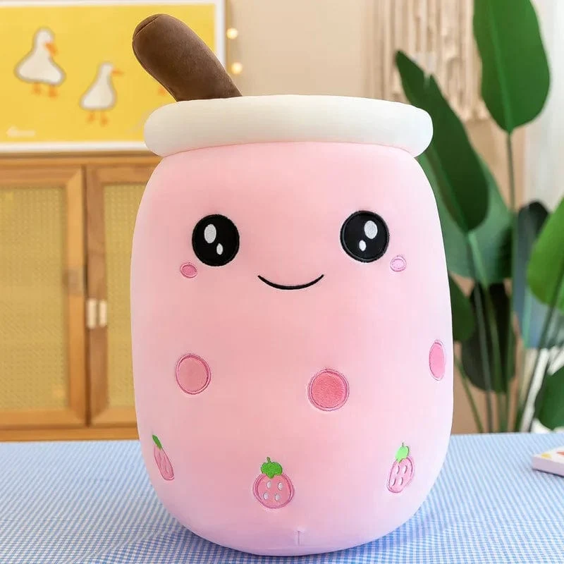 9.4 Zoll Boba Plüsch gefüllt Bubble Tea Plushie Cartoon Milch Tee Tasse Kissen weiche Kawaii Geschenke für Kinder