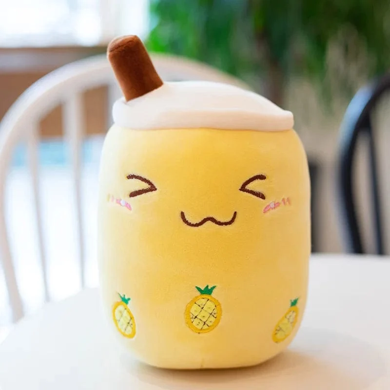 9.4 Zoll Boba Plüsch gefüllt Bubble Tea Plushie Cartoon Milch Tee Tasse Kissen weiche Kawaii Geschenke für Kinder